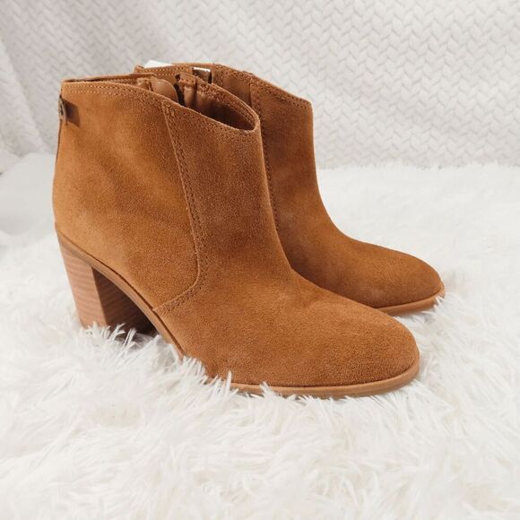 Lucky Brand Brown Cognac Pellyon Western Bootie 6.5 - Picture 1 of 7